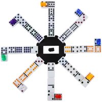 Doble 12 Colored Dot Dominoes Mexican Train Game Set, 91 Tiles Dot Dominoes Con Caja De Al Homwom Homwom