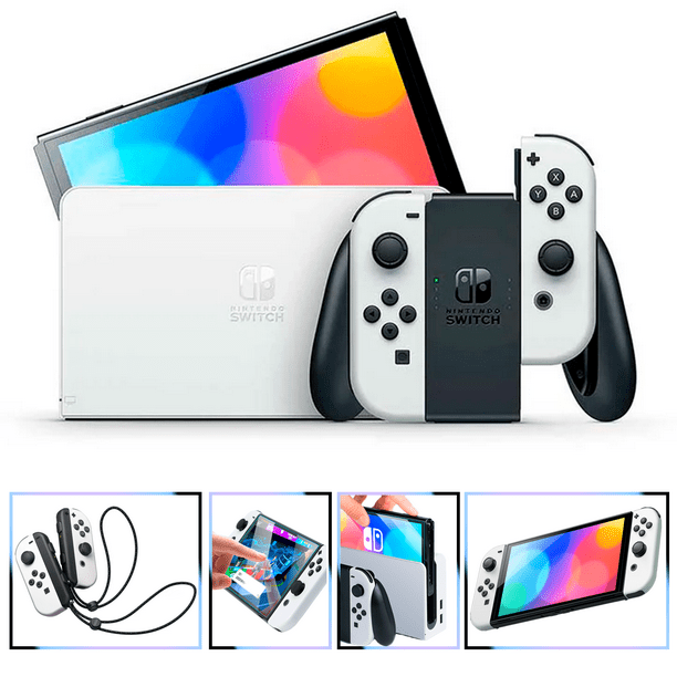 Consola Nintendo Switch Oled Portatil 64gb 7 Pulgadas Blanco | Lider