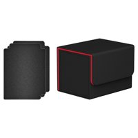 Bothyi - Caja De Baraja De Cartas Premium Para Caja De Naipes Coleccionables, Caja De Almacenamiento De Baraja, Negro Y Rojo