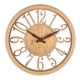 thumbnail image 4 of Reloj De Pared De Estilo Europeo De 12 ", Textura De Madera Hueca Redonda Para El Hogar, Cafetería, Bar, Madera Natural, 4 of 5