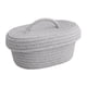 thumbnail image 5 of Cesta De Almacenamiento De Cuerda De Algodón Multiusos Cesta De Estante Para Artículos Diversos Aperitivos Gris, 5 of 6