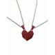thumbnail image 1 of Colgante Doble Corazón Imantado Parejas Amigos Rojo Rojo, 1 of 4