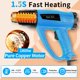 thumbnail image 2 of Pistola de calor ACVSDB 1800W Temperatura variable 60-600°C 5 boquillas, 2 of 6