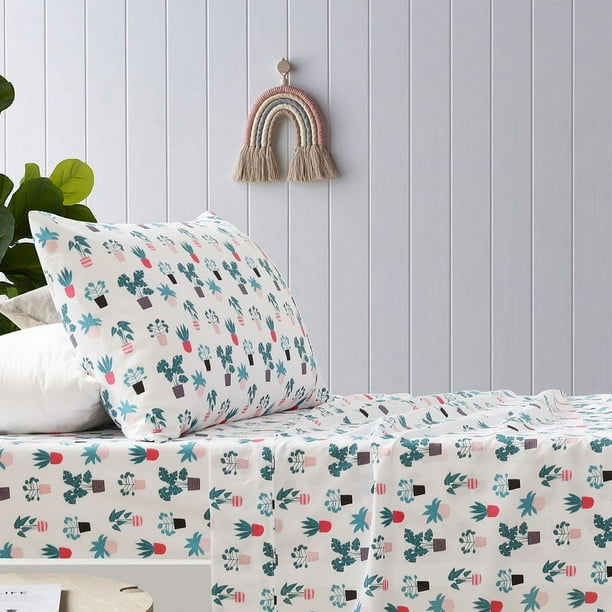 Juego de sábanas estampado Happy Kids Plant Kids Individual