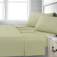 Sabana Andes 144 Hilos Lisa Verde 2 Plazas