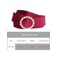 thumbnail image 4 of INSPIRE CHIC Cinturón de cintura para mujer de talla grande con hebilla de perlas falsas, cinturones anchos de terciopelo vintage para vestido 25.59-32.28" Rojo vino, 4 of 5