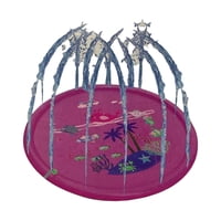 N-Ofertas - Piscina Alfombra Lanza Agua Xl Niños Cascada 170 Cm Peces Rosado