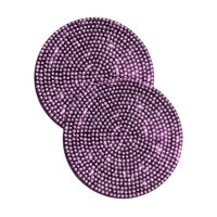 Ioensy - 2 Posavasos Para Coche Con Diamantes De Imitación Brillantes De Lujo Para Mujeres Y Hombres, Color Rosa