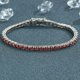 thumbnail image 3 of Pulseras de Tenis de Moissanita de 3 Mm para Mujer Color D VVS1 Pulsera de Diamante Rojo Chapado en Plata Esterlina 925 Oro Blanco de 18K Joyería para Mujer Pulseras 16-23 Cm, 3 of 8