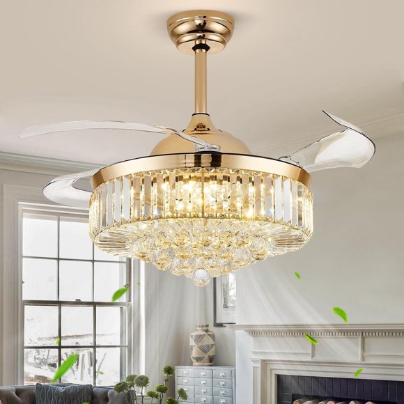 Ventilador de Techo Chandelier Deliyfans 42 Pulgadas LED Regulable