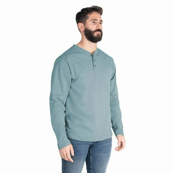 Polera Hombre Manga Larga con Botones Queule