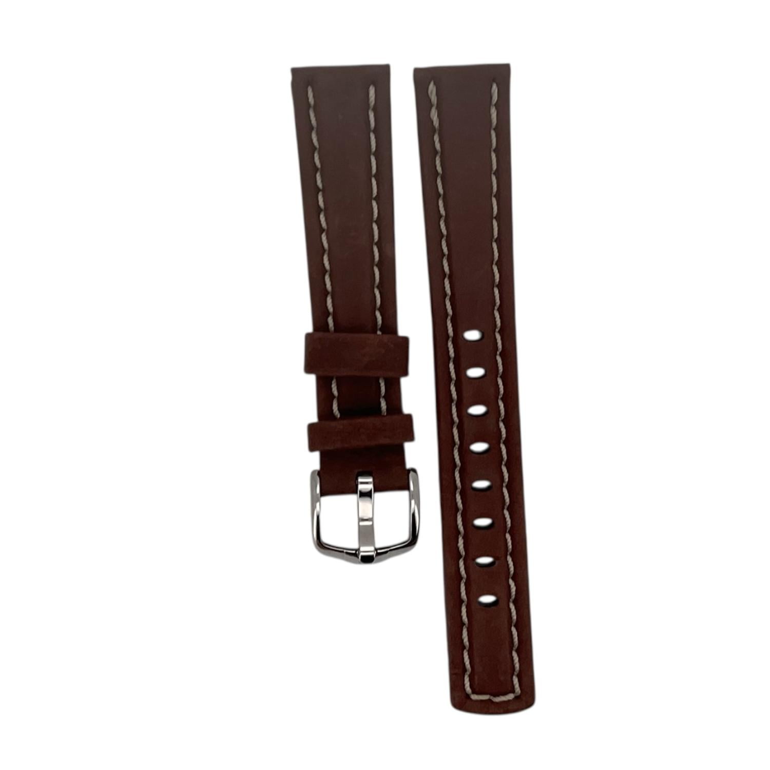 Correa Reloj Hirsch Trapper L Hebilla Plateada 18mm