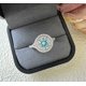 thumbnail image 3 of Anillos de Compromiso con Halo Redondo de 1 Quilate para Mujer Anillos de Plata Esterlina 925 Anillos de Diamante Azul con CZ Bandas de Boda Anillos de Promesa para Ella, 3 of 7
