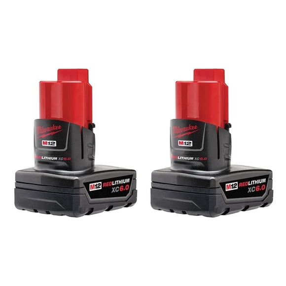 Batería Milwaukee M12™ REDLITHIUM™ XC6.0 5.0Ah, paquete de 2