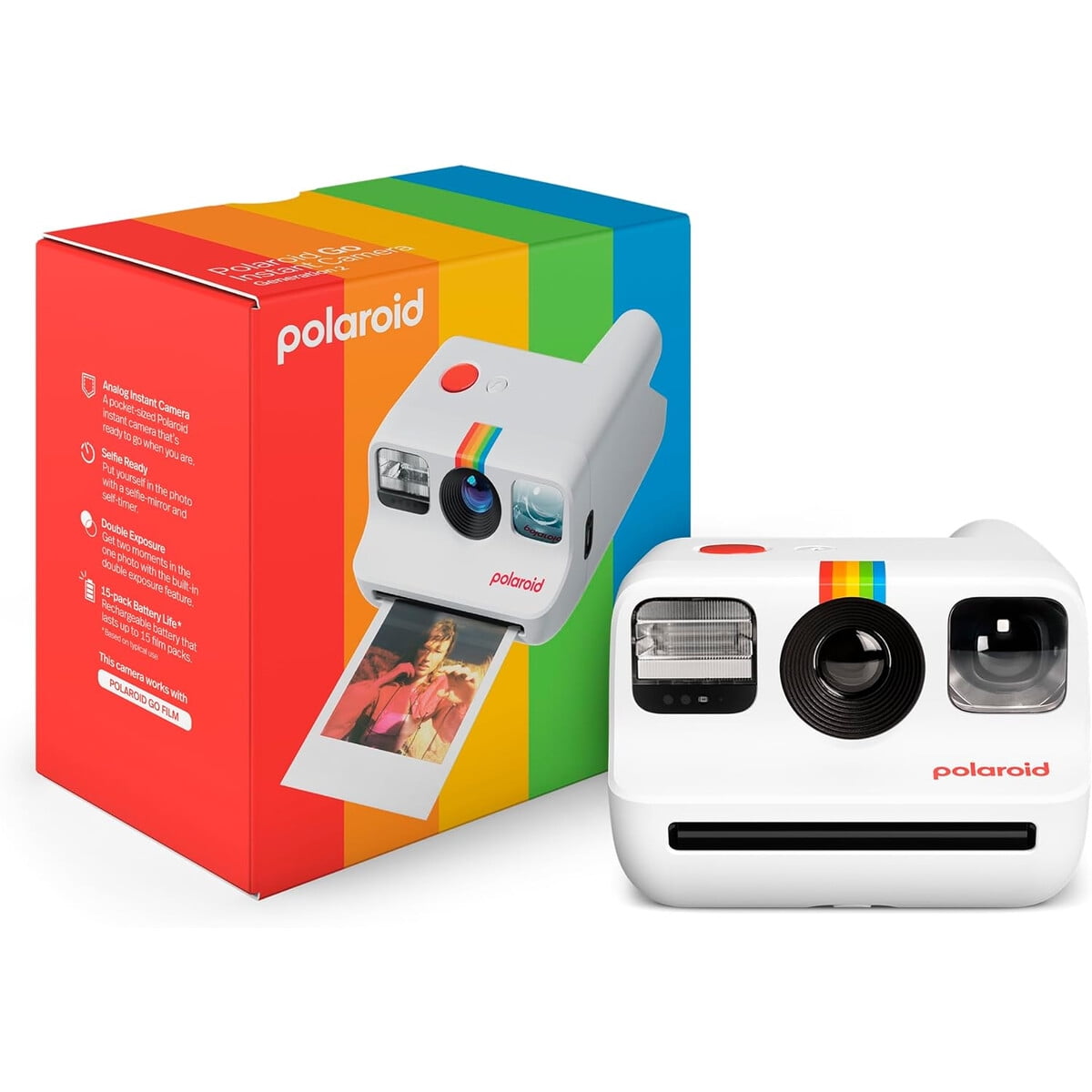 Cámara Instantánea Polaroid Go Gen 2 Mini Blanca Selfie
