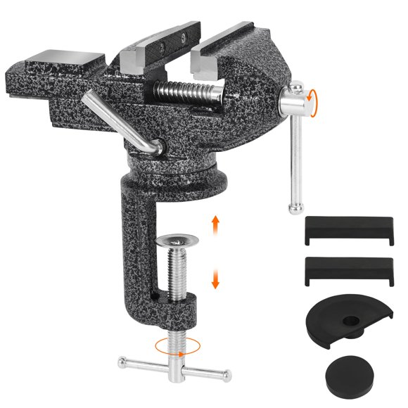Abrazadera de mesa universal GOXAWEE de 80 mm con base giratoria de 360°