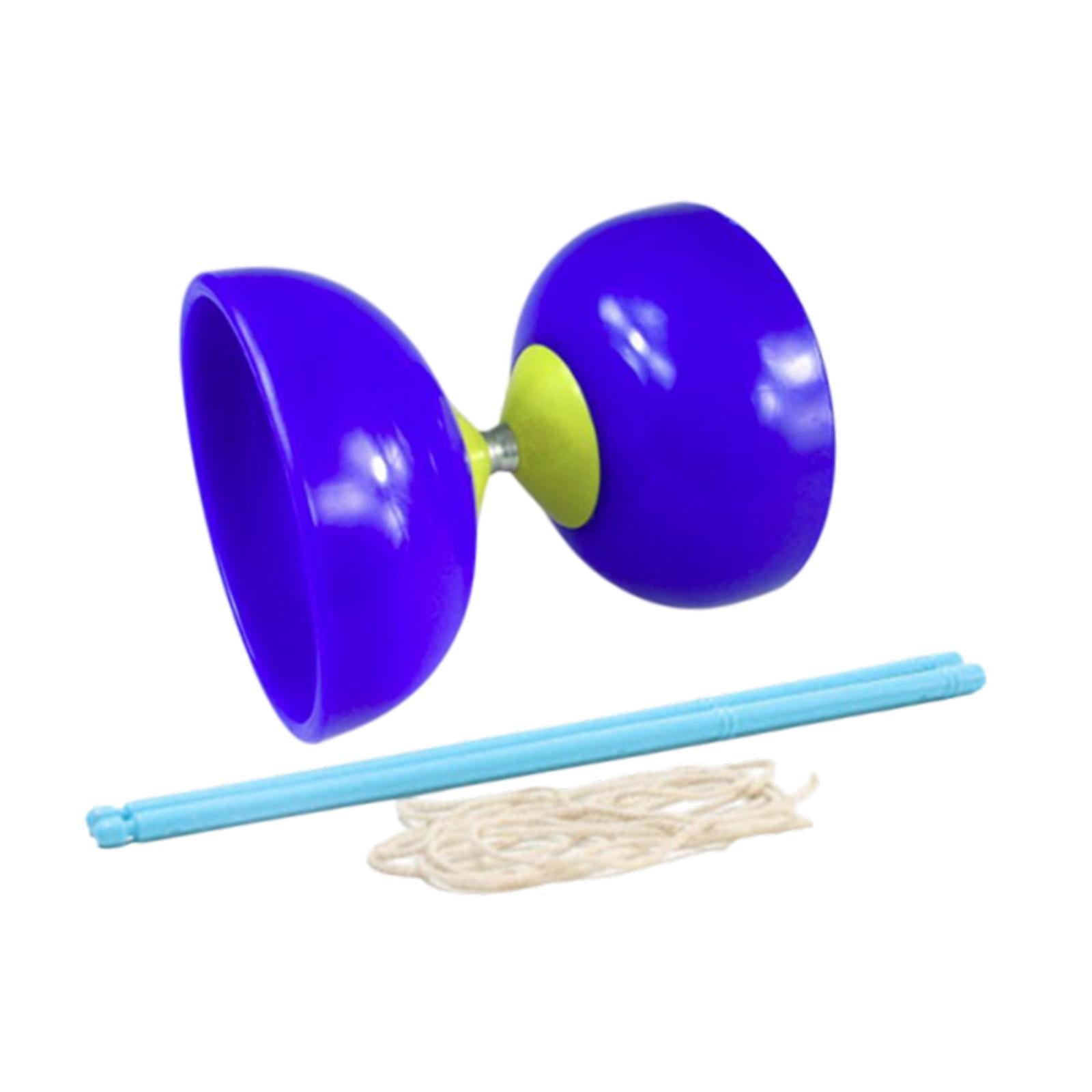 Magideal - Juego De Diabolo Chino Para Niños, Conjunto De Diabolo De Triple Rodamiento Multiusos Para Promover El Ejercicio Físico, Juego De Diabolo Chino Azul