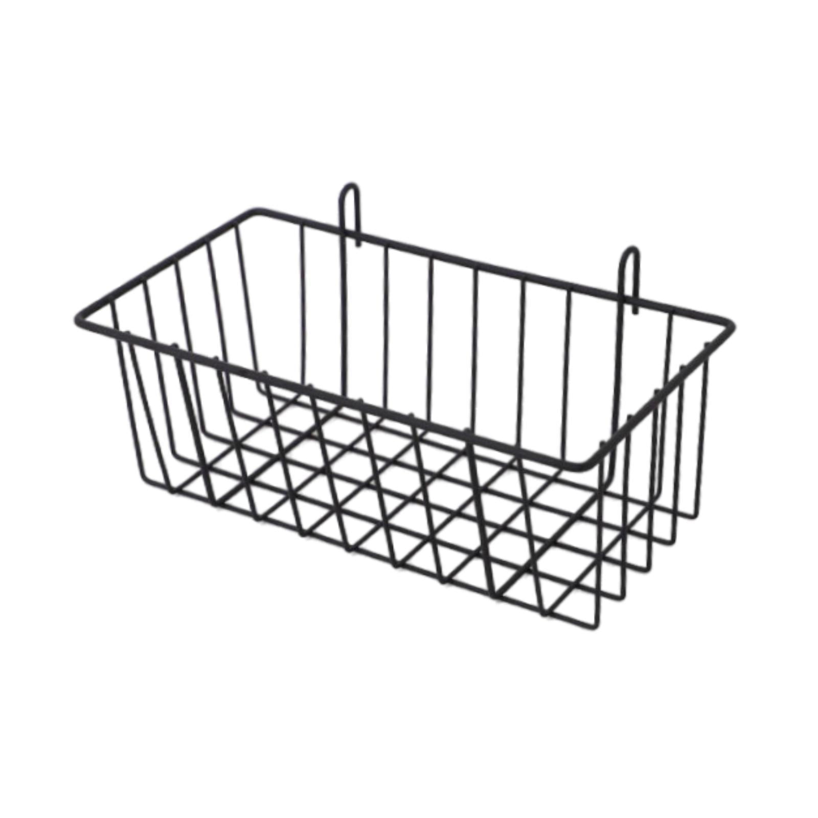 Magideal - Cesta De Almacenamiento Colgante De Alambre De Metal, Cesta De Almacenamiento Y Exhibición De Pared, Organizador De Cocina De Hierro, Cesta De Rejilla L