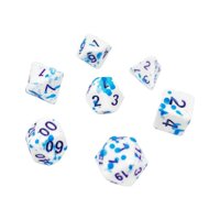 Magideal - 7 Uds. De Dados Para Juegos De Mesa, Dados Poliédricos, Juguete Para Fiestas, Reuniones Familiares, Juego De Mesa, Regalo, Dados Que Cambian De Color Punto Azul