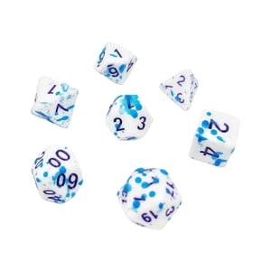 Magideal - 7 Uds. De Dados Para Juegos De Mesa, Dados Poliédricos, Juguete Para Fiestas, Reuniones Familiares, Juego De Mesa, Regalo, Dados Que Cambian De Color Punto Azul