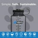 thumbnail image 2 of Botella de agua Nalgene Sustain Tritan sin BPA, 1 litro, gris con tapa negra, 2 of 3