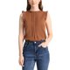 thumbnail image 1 of INSPIRE CHIC Blusas sin mangas para mujer de regreso a clases, blusas de trabajo con volantes y pliegues, tops elegantes marrón XL, 1 of 7