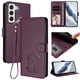 thumbnail image 2 of Funda Billetera con Relieve de Gato para Samsung Galaxy S22 5G, Morado Oscuro, 2 of 6