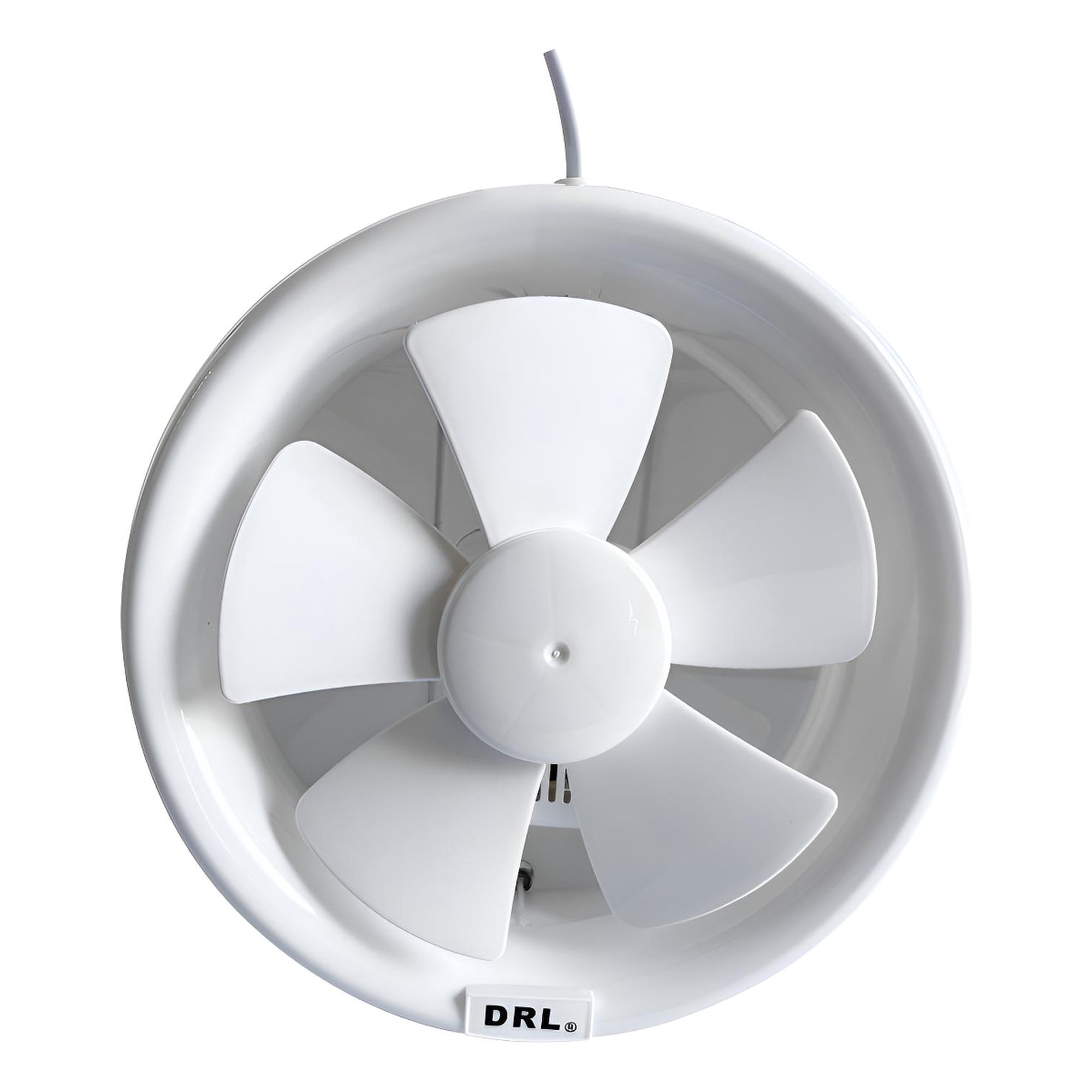 Extractor De Aire 8 Pulgadas Drl Redondo Baño Cocina Sec Blanco
