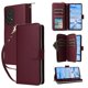 thumbnail image 3 of Funda Cartera con Cremallera y Correa para Samsung Galaxy A33 5G Soporte y Tarjetero Rojo, 3 of 6
