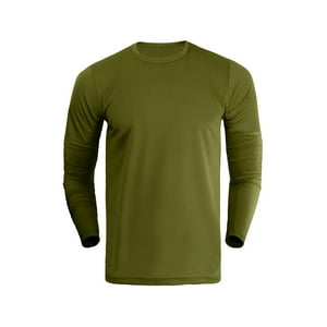Broskis - Polera Manga Larga Deportiva Dryfit Talla Verde Musgo L