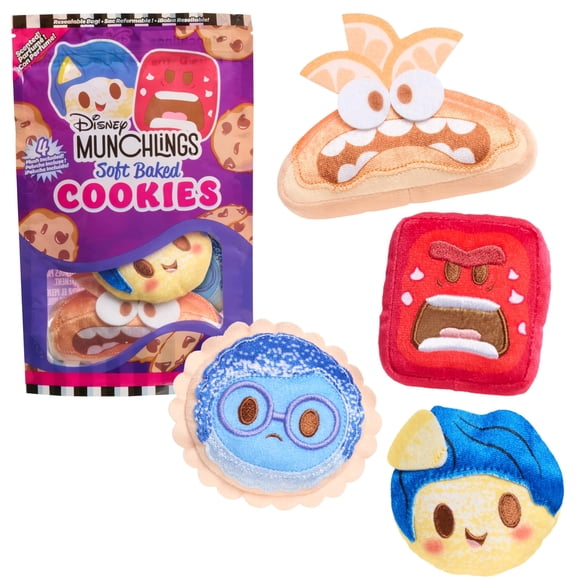 Peluche Just Play Disney Munchlings Pack de Snacks – Galletas Gourmet (4 unidades)