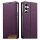 thumbnail image 1 of Funda Tipo Cartera de Cuero Sintético para Samsung Galaxy S24 FE Bloqueo RFID, con Ranuras para Tarjetas y Bolsillo para Efectivo, Cierre Magnético Fuerte Morado, 1 of 6