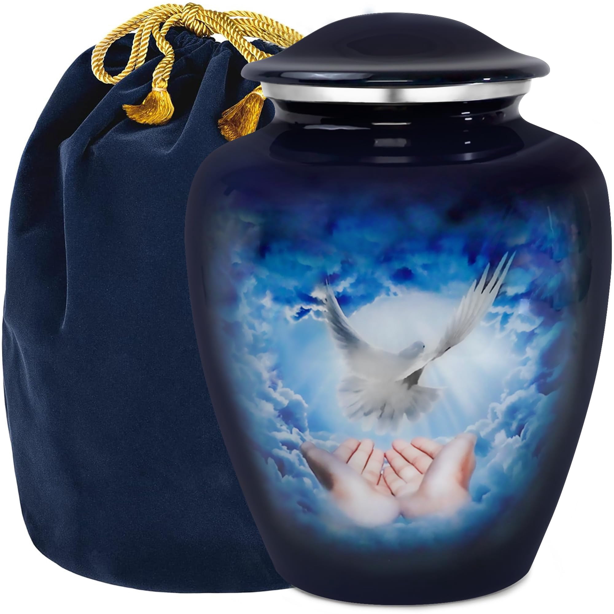 Urna Crematoria Trupoint Memorials Blue Dove Para Adultos, 200 Ml