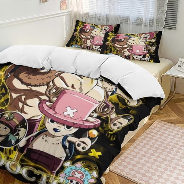 Funda Nórdica De Cama Tony Tony Chopper Divertida De Dibujos Animados De Anime Ligera De 3 Piezas Edredón Fundas