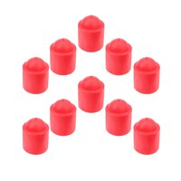 Ioensy - 10 Cubierta Para Punta De Taco De Billar, Protector De Punta Para Taco De Billar, Paquete A Granel, Color Rojo