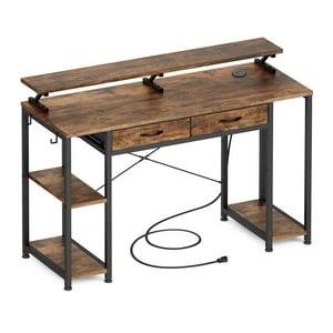 Vidita - Escritorio Con Repisa Cajones Puerto Usb Ganchos 120X50X86Cm