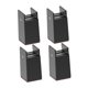 thumbnail image 3 of 4x Elevadores De Cama Que Absorben Los Golpes, Antideslizantes, Para Estantes, Escritorios, Mesas, Altura 100 Mm, Color Negro, 3 of 5