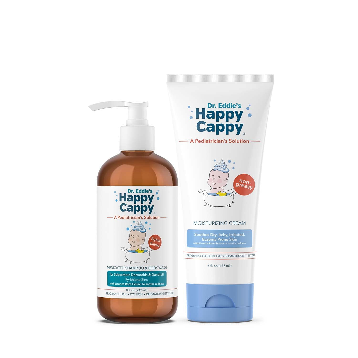 Kit Shampoo Y Crema Hidratante Happy Cappy Para Cuidado Infantil