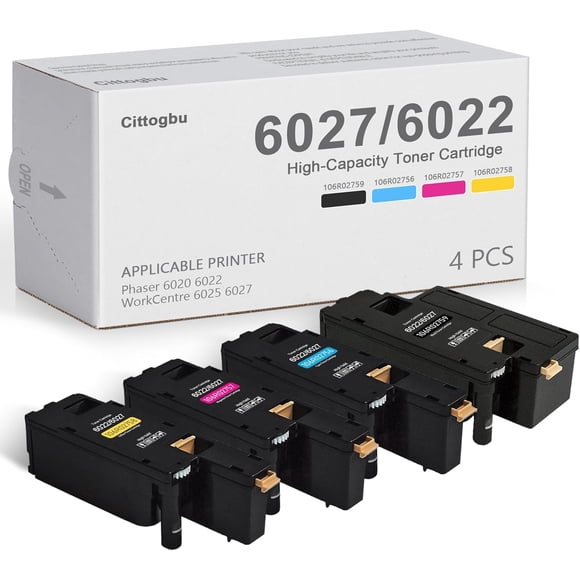 Cartuchos de Tóner Cittogbu 6027 6022 Paquete de 4 BK C M Y