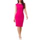 thumbnail image 2 of INSPIRE CHIC Vestido de Tubo para Mujer, Vestido Profesional sin Mangas para Oficina, Rosa Fucsia XS, 2 of 6
