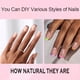 thumbnail image 4 of Press on Nails Dsixnails, 300 unidades, punta francesa cuadrada, 15 tamaños, 4 of 8