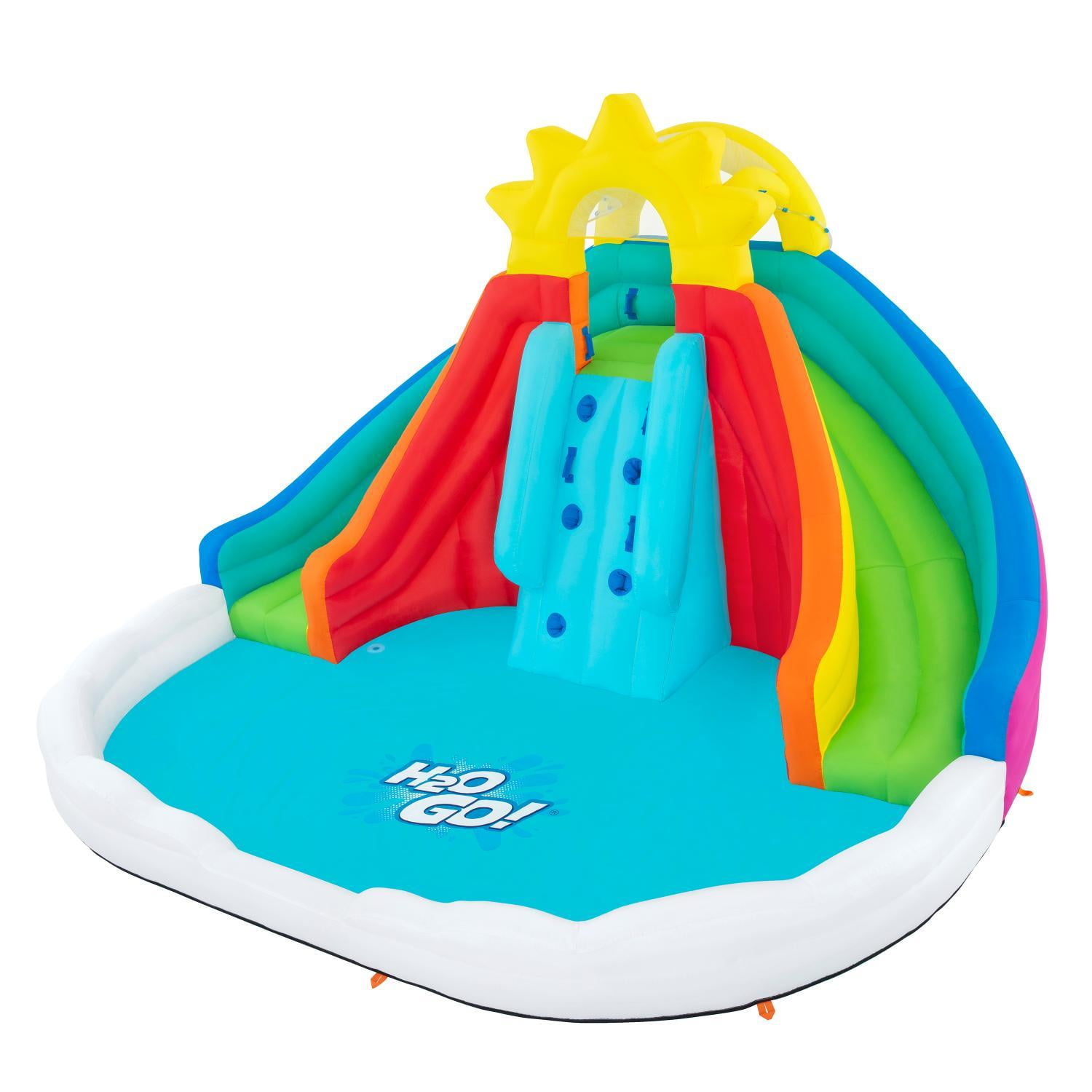 Bestway - Parque Castillo Tobogan Acuático Inflable 4.50x3.82x2.77m Celeste Tamaño Único