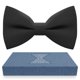 thumbnail image 1 of Pajarita negra de tela con lazo, unisex, ajustable, de estilo Bow Tie House, 1 of 6