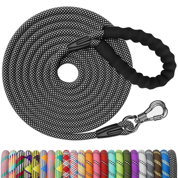 Cuerda de nailon Leash NTR de 9 m con cierre, gancho y asa acolchada