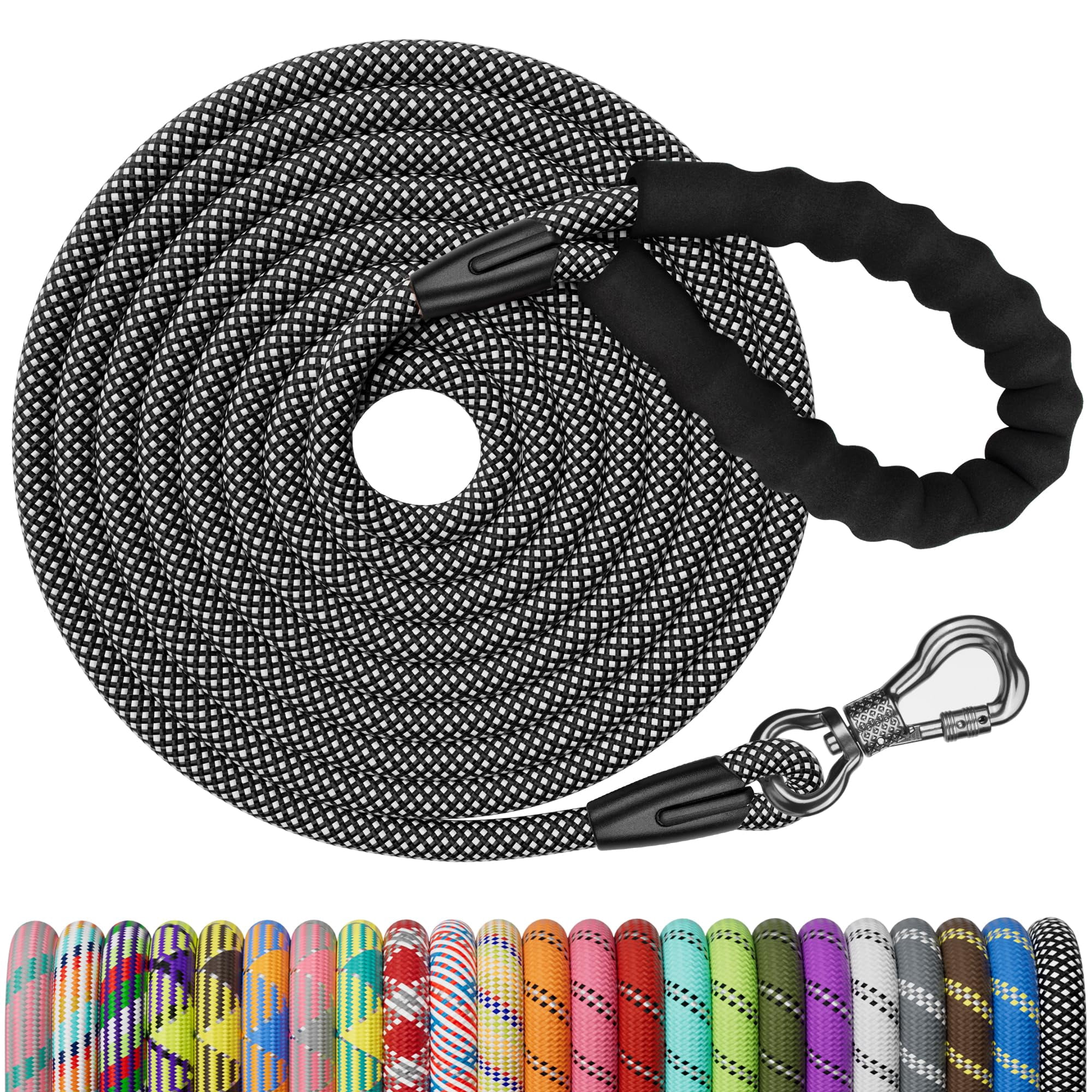 Cuerda De Nailon Leash Ntr De 9 M Con Cierre, Gancho Y Asa Acolchada