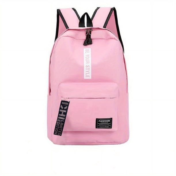 1pc Schoolbag Junior High School Canvas Bag Outdoor Travel Backpack For School