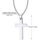 thumbnail image 2 of Collar con colgante de cruz (2 unidades), de acero inoxidable, sencillo y liso, con crucifijo y cadena cubana para mujeres, niñas y hombres (plata y negro)., 2 of 7