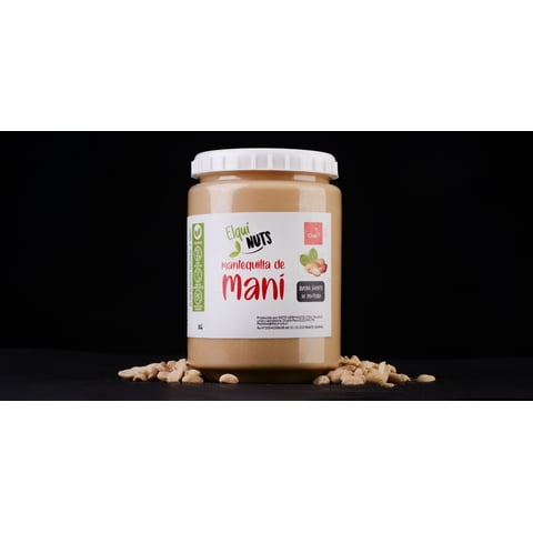 Mantequilla De Maní Elquinuts 1Kg | 100% Natural Sin Azúcar | Formato Ahorro