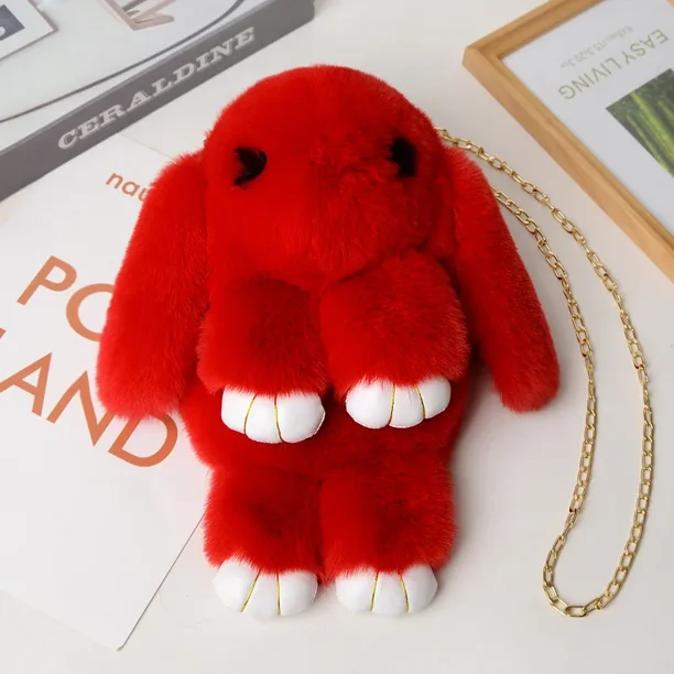 Cute Plush Rabbit Single Shoulder Bag Crossbody Bags Japanese Bunny Stuffed Rabbit Toy Children School Backpack Kids Gift Toys