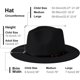 thumbnail image 2 of Sombrero Fedora KUJUHA Ala Ancha Fieltro Dos Tonos, 2 of 3